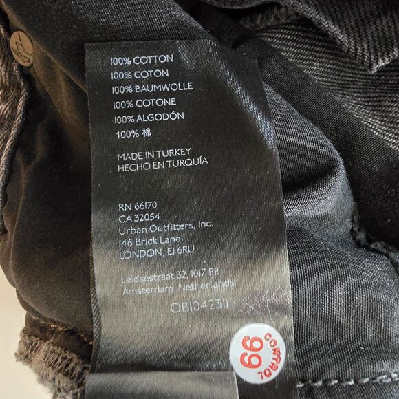 Free People Jeans Women's 24 Maggie Mid-Rise Straight Charcoal Distress NWT - Picture 9 of 14